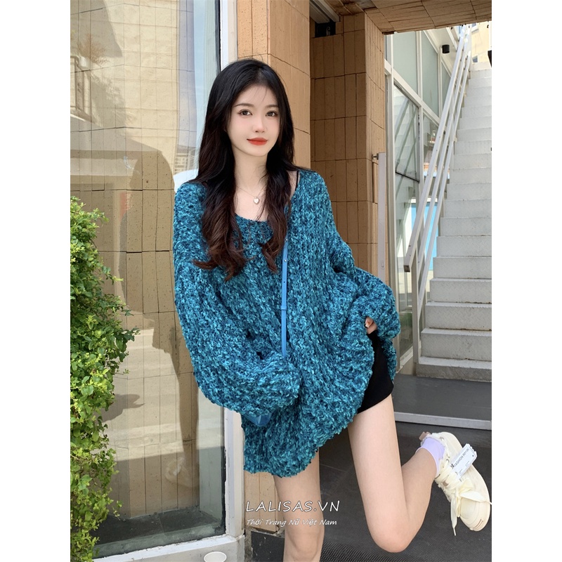 Áo sweater Dệt Kim Cổ Chữ V Phong Cách Thời Trang Hàn Quốc
