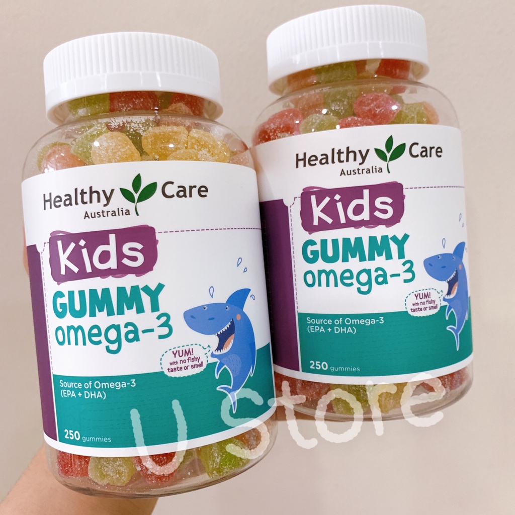 [Bay air - Kẹo dẻo cho bé] Kẹo Gummy Omega-3 Healthy Care 250 viên cho bé