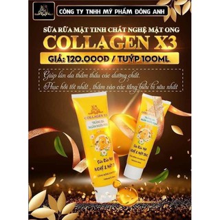 Sửa rửa mặt collagen x3