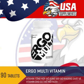 Vitamin Tổng Hợp Ergo Multi - Bổ Sung đầy đủ khoáng chất và các vitamin thiết yếu, tăng cường sức khỏe, (90 viên)