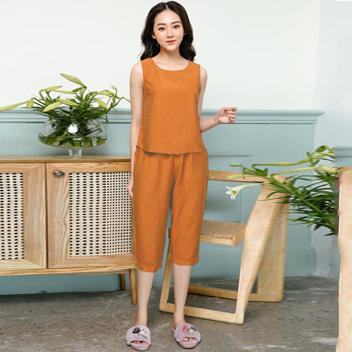 BỘ NGỐ, ÁO BA LỖ, QUẦN LỬNG CHIỀU DÀI 70cm (THUN COTTON)