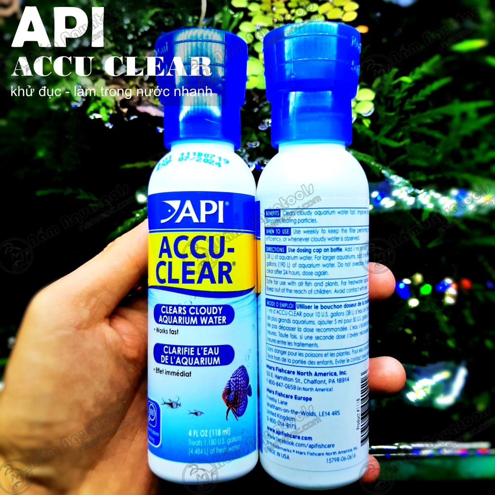 API Accu Clear | Chế Phẩm Khử Đục - Làm Trong Nước Nhanh Chóng Cho Bể Cá Cảnh, Thuỷ Sinh