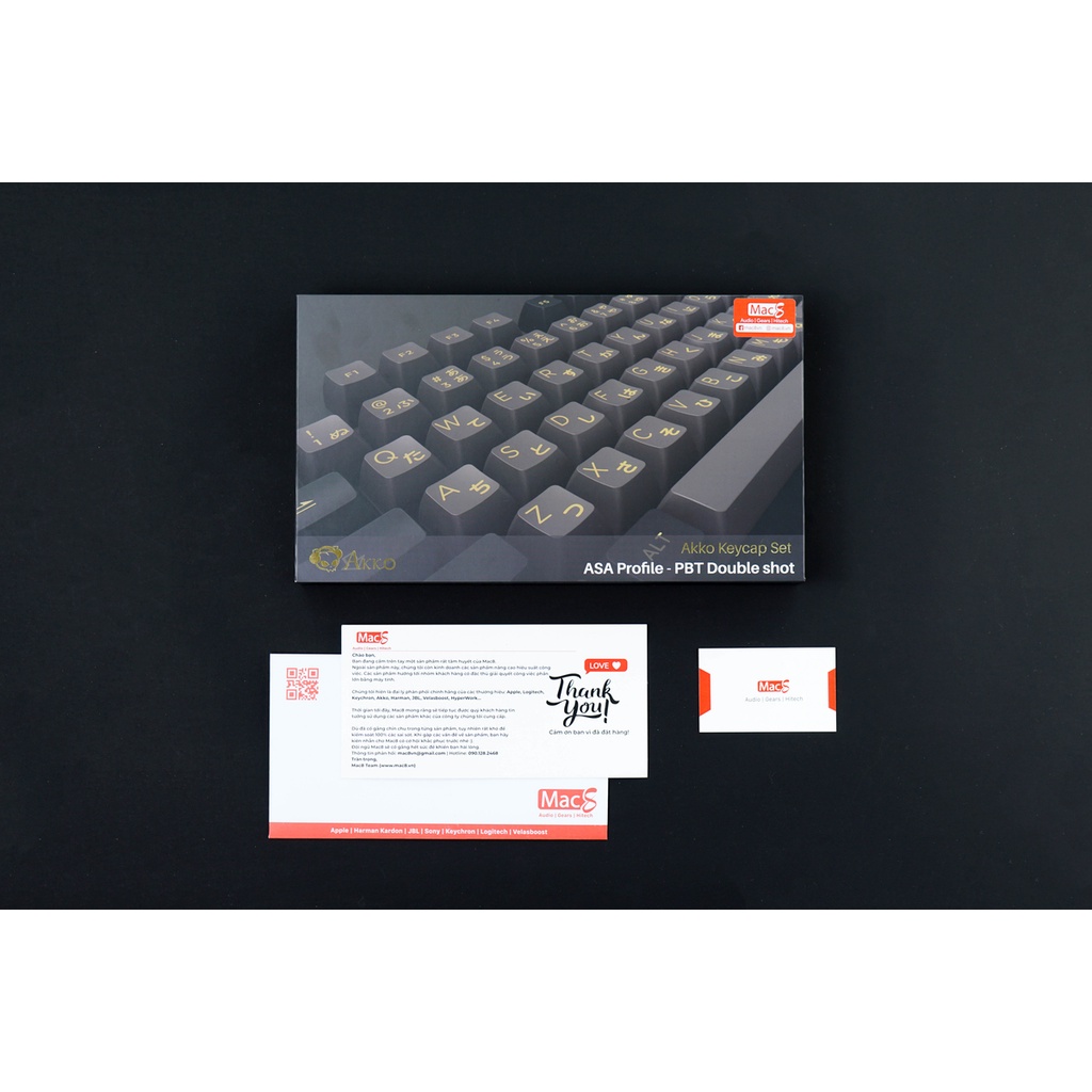 Bộ AKKO Keycap set – Black Gold