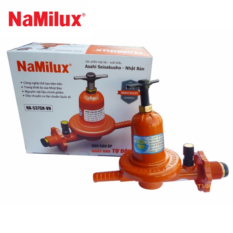 Bộ van cao áp ngắt gas tự động NAMILUX NA-537SH/NA-547SH + 1,5m dây dẫn gas