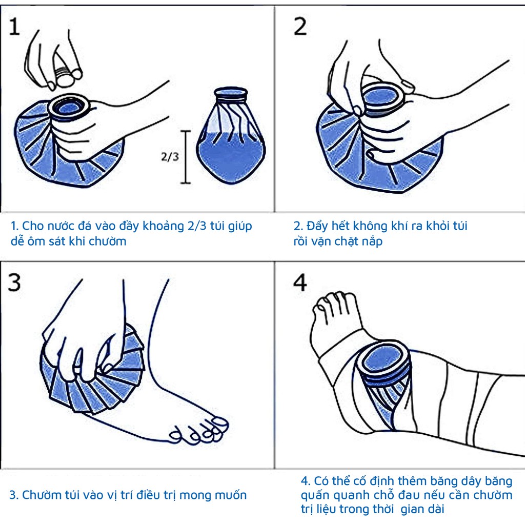 Túi chườm đá lạnh Jinhua Jingdi Medical chăm sóc loại bỏ đau nhức vì chấn thương