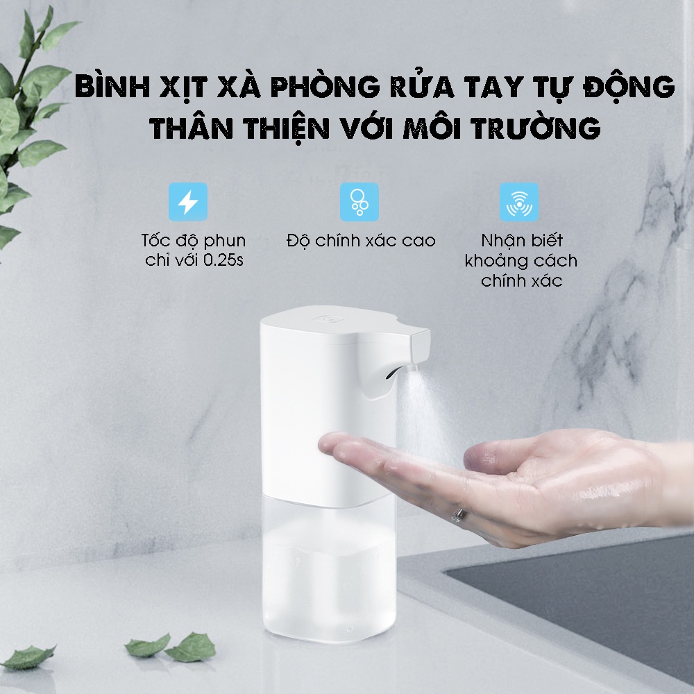 Bình xịt xà phòng rửa tay cảm ứng Skey 350ml, tốc độ phản ứng 0.25s, cảm ứng hồng ngoại siêu nhạy