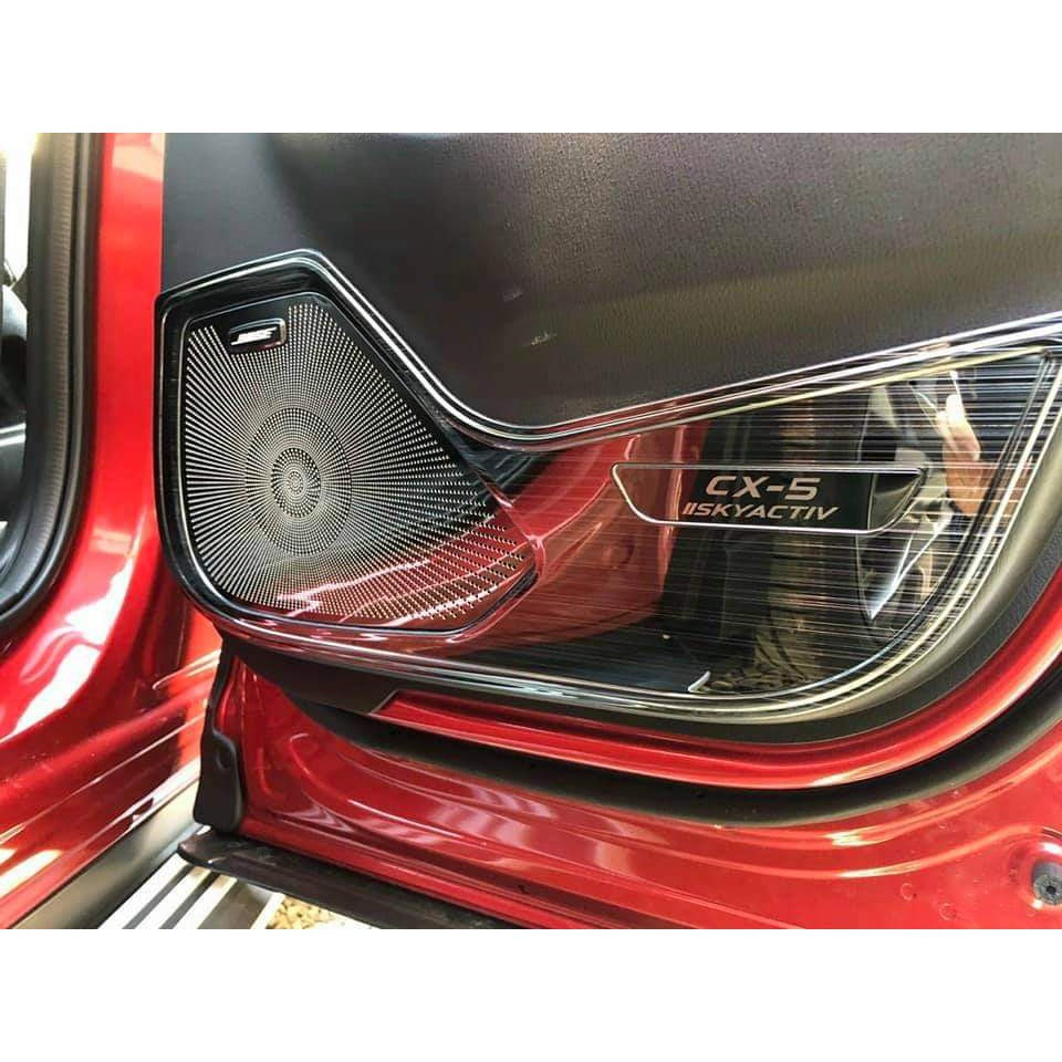 Ốp Tapli + Màng Loa Xe Mazda CX-5 2018 2019 2020 2021 mẫu titan cao cấp tinh tế