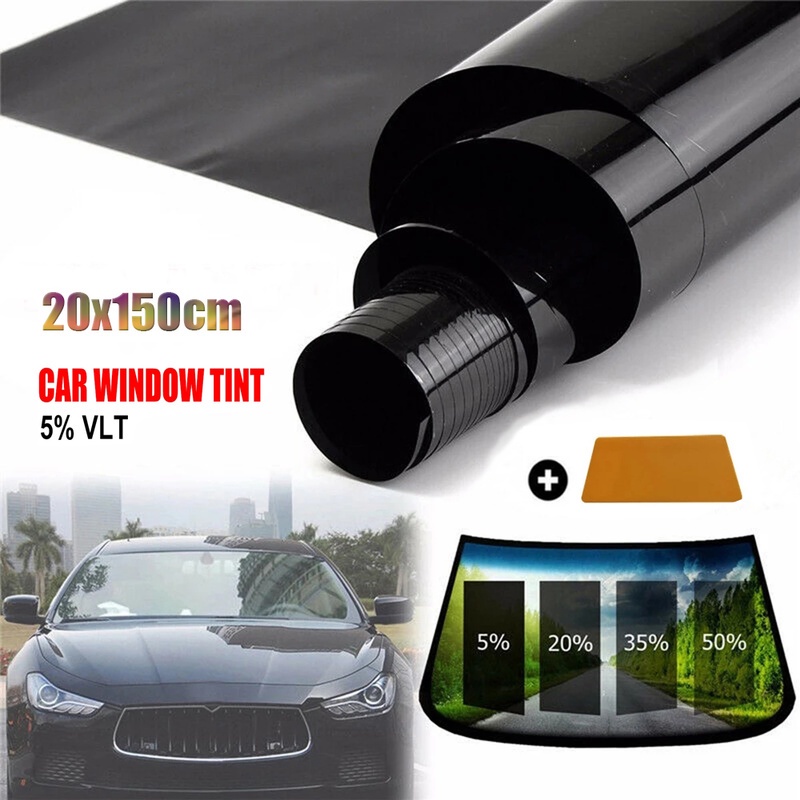Tấm Phim Dán Cách Nhiệt Chống Nắng 20 * 150Cm 5% VLT Thông Dụng Cho Kính Chắn Gió Xe Hơi