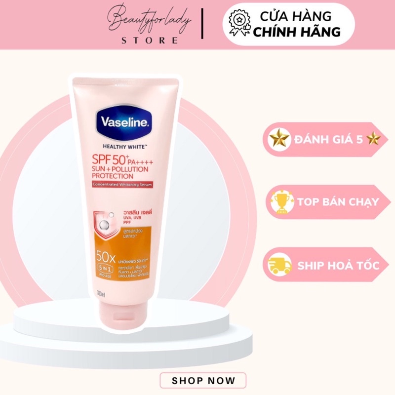 Sữa Dưỡng Thể Vaseline Perfect Serum 50X Tuýp 320ml