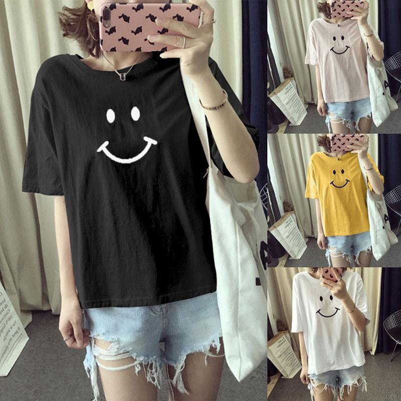 Áo thun nữ tay ngắn dáng rộng phong cách hàn quốc