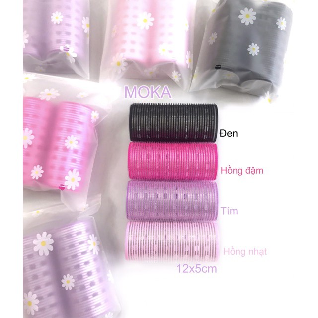 [ẢNH THẬT] LẺ 1 CÁI Lô gai cuốn tóc lõi nhôm tự dính, lô cuốn tóc xoăn tự nhiên size 12CM
