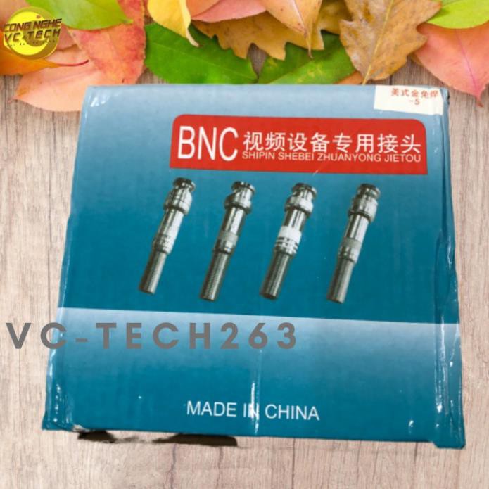 Combo 10 Đầu JACK BNC Kết Nối Camera ( Lò xo) Chân Đồng Loại Xịn