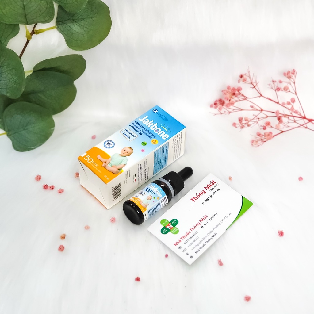 Siro Jakbone bổ sung vitamin K2+D3 giúp hấp thu canxi hỗ trợ tăng chiều cao 10ml Lineabon