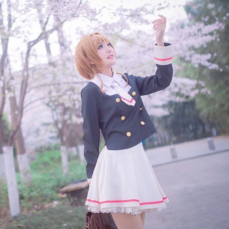 [O] Costume wig Sakura Kinomoto va Tomoyo - Thủ lĩnh thẻ bài - Quần áo hóa trang [Miu Cosplay] | BigBuy360 - bigbuy360.vn