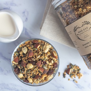 Granola Organic cao cấp - 100% hạt và trái cây khô hữu cơ đảm bảo an toàn - Granola Homemade