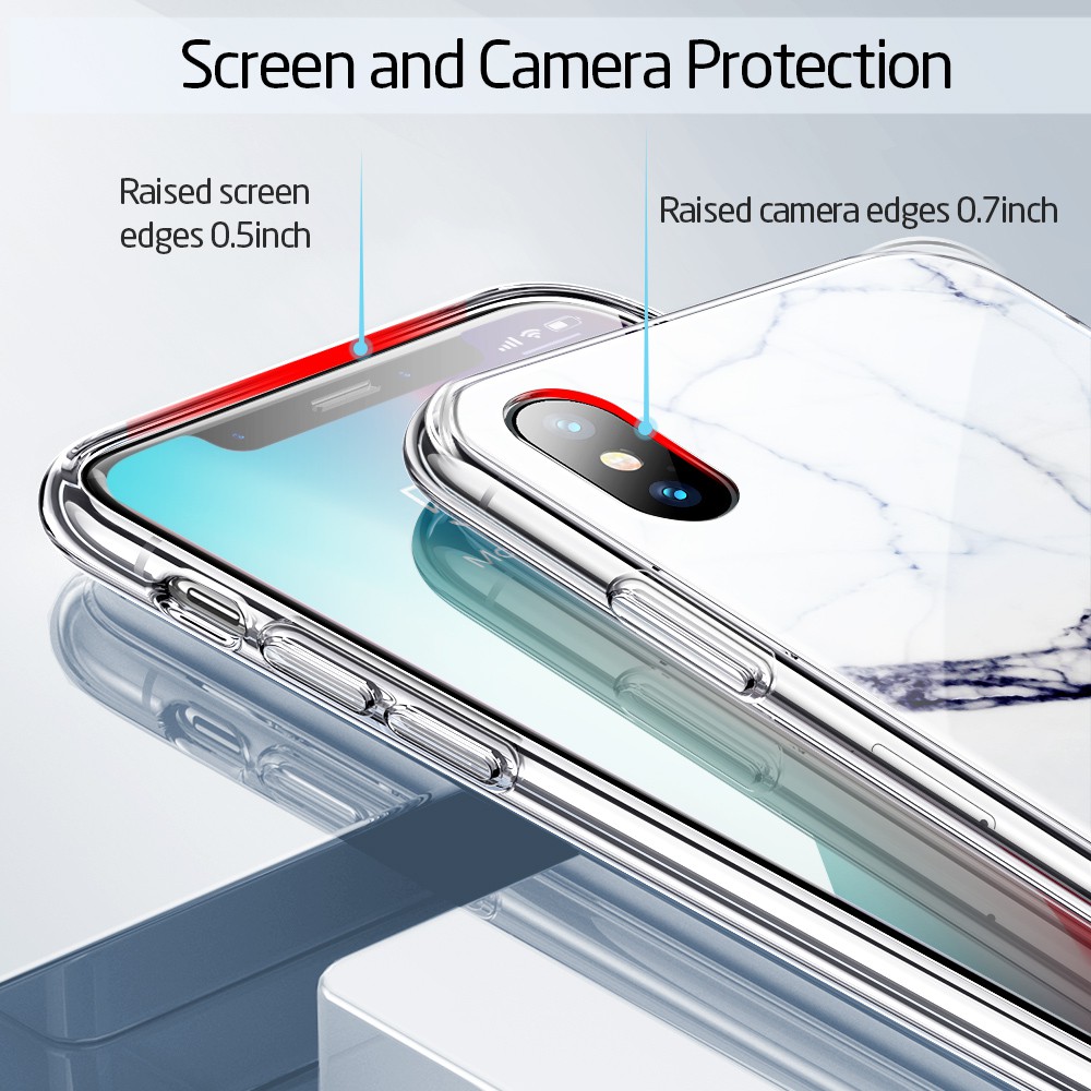 Ốp ESR Marble Glass For Iphone X | BigBuy360 - bigbuy360.vn
