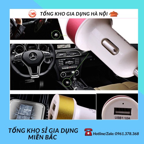 Đầu Sạc 2 Cổng USB Đa Chức Năng Trên Ô Tô 88155 Tổng Kho Sỉ Gia Dụng 88