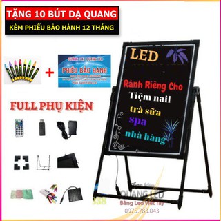 Bảng Led Huỳnh Quang, Bảng Viết Dạ Quang 60x80cm, 50x70cm, 30x40cm  Tặng