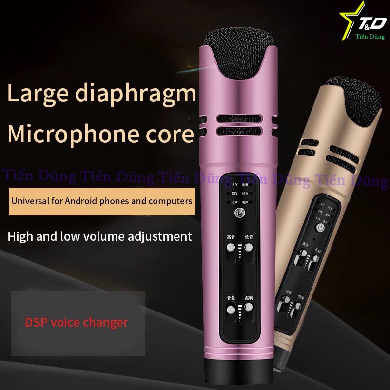 [Mã ELHACE giảm 4% đơn 300K] MIC THU ÂM C16 CÓ AUTO TUNE KIÊM SOUND CARD VÀ MICRO VỚI PIN 3 IN 1