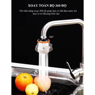 Đầu gắn vòi rửa bat tăng áp- 3 chế độ nước xoay 360 độ, búp tăng áp, đầu vòi rửa chén tăng áp