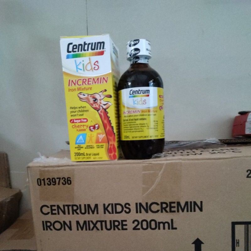 6/2023- Centrum Kids Incremin Iron Mixture của ÚC 200ml cho bé biếng ăn