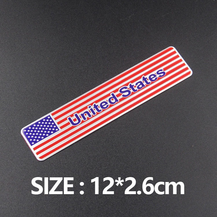 Miếng Dán Kim Loại Hình Cờ Các Nước Trang Trí Xe Máy Xe Hơi