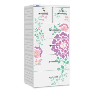 (Hà Nội) Tủ nhựa Duy Tân Mina Trắng Hoa 5 tầng