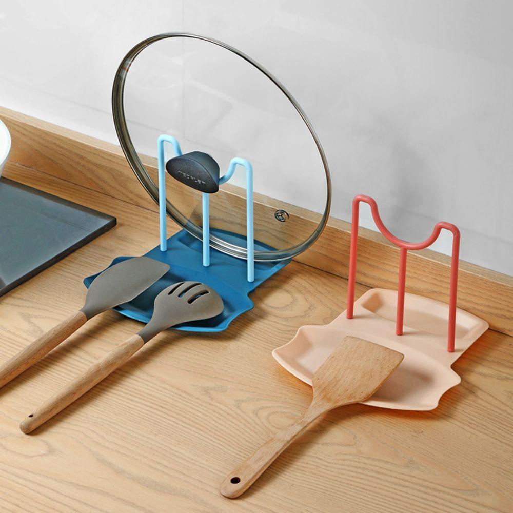 Giá Đỡ Nắp Nồi / Muỗng Bằng Nhựa Tiện Dụng Cho Nhà Bếp