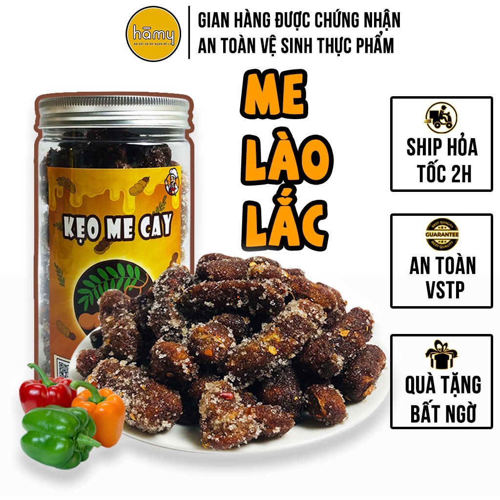 Me Lào lắc đường muối ớt hũ 500g đồ ăn vặt Hà My