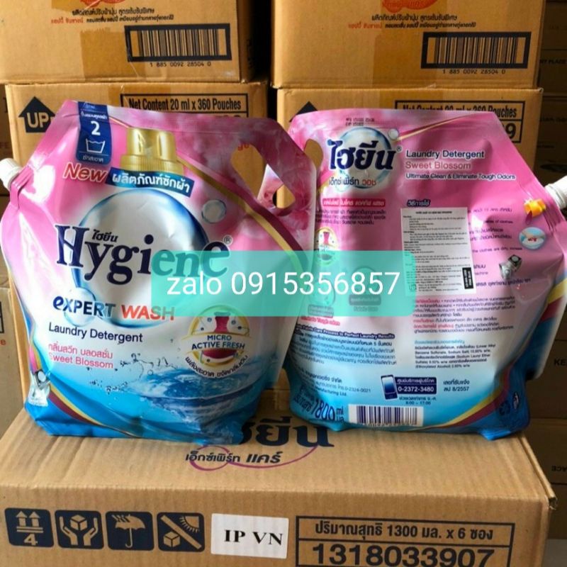 1 Thùng nước giặt xả Thái Lan 1800ml ( 8 túi)