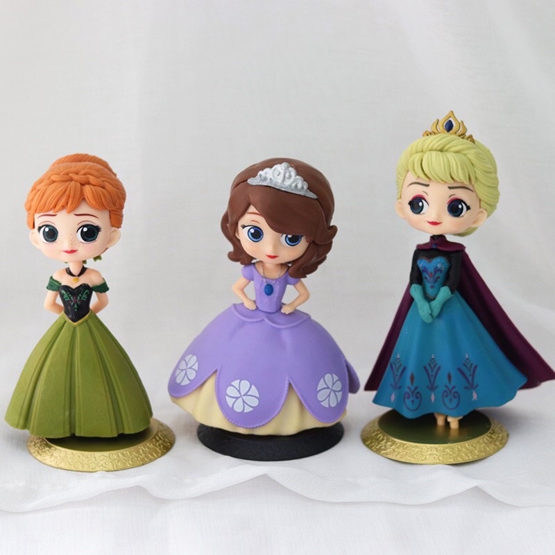 Búp bê trang trí bánh kem Công Chúa Disney Elsa, Anna, Sofia, Belle, Sakura, Thủy Thủ Mặt Trăng, sinh nhật