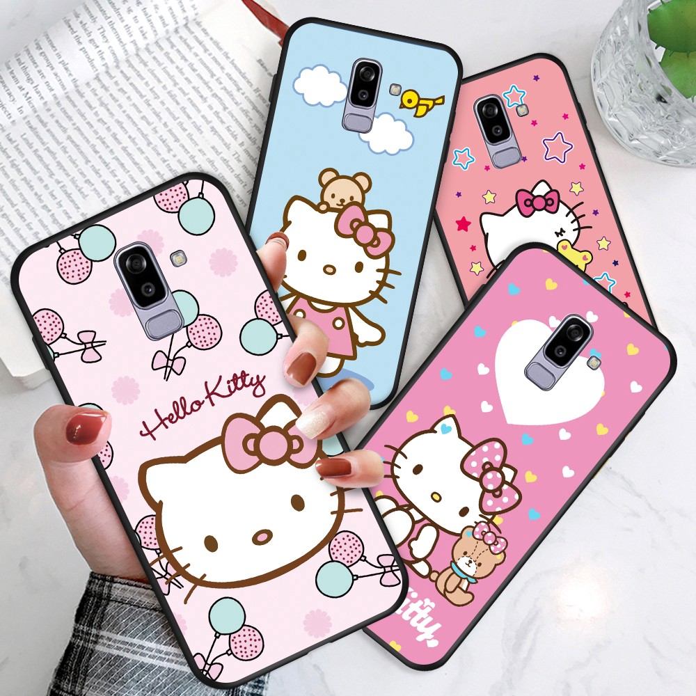 Samsung Galaxy J8 J7 2015 2016 2017 2018 Pro Core Prime Plus C8 C7 J710 J730 J7310 J700 For Soft Case Silicone Casing TPU Cute Cartoon Hello Kitty KT Cat Sugar Girl Lovely Phone Full Cover simple Macaron matte