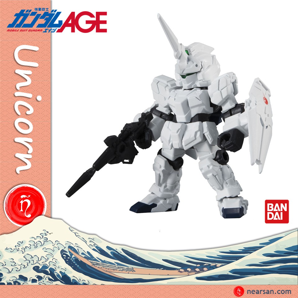 Gundam unicorn mô hình lắp ráp bandai robot mini chibi mse 10