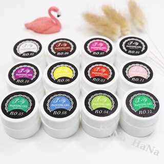 Gel vẽ nail sét 12 màu