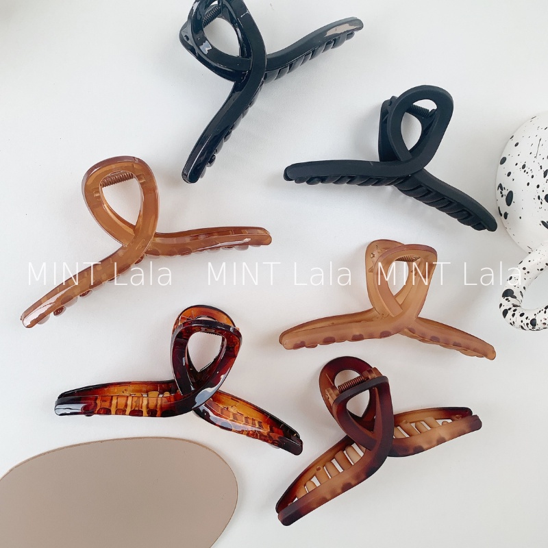Kẹp Tóc Càng Cua Dài Bản To Màu Sắc Thời Trang