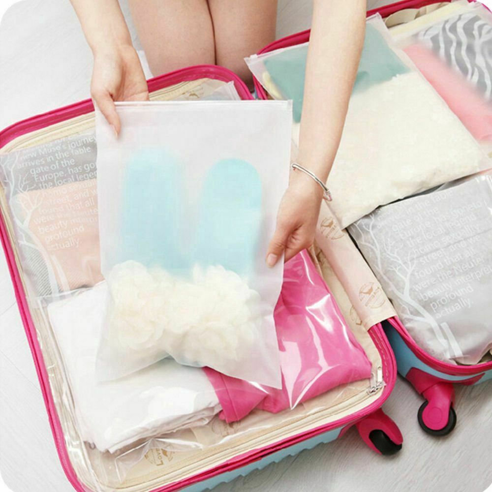 Túi nhựa trong chống thấm nước có khóa kéo đựng đồ tiện dụng