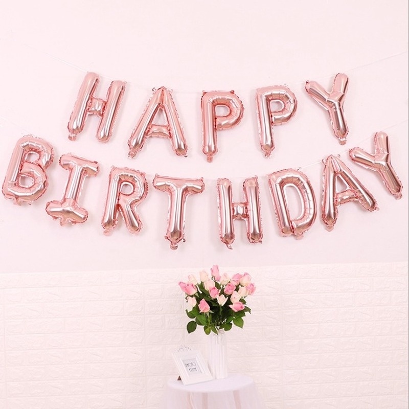 Bong bóng lá nhôm 16 inch trang trí tiệc sinh nhật