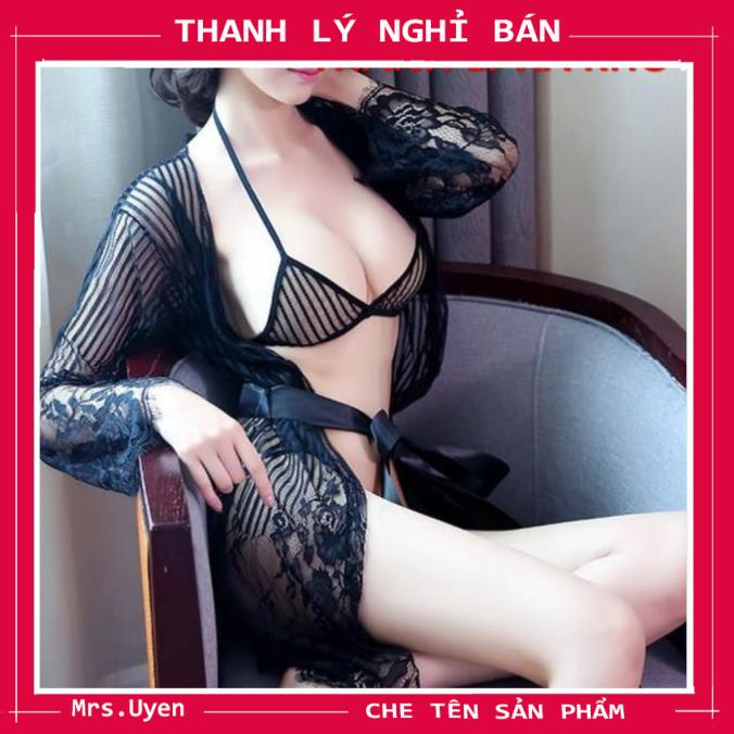 Áo choàng ngủ sexy, áo choàng đi biển ren quến rũ, gợi cảm, chụp ảnh studio, indoor | BigBuy360 - bigbuy360.vn