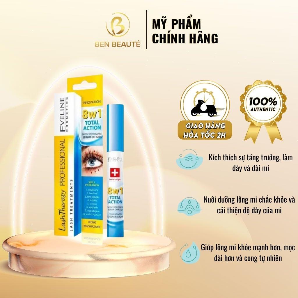 Huyết Thanh Dưỡng Dài Mi Eveline 8 In 1 Total Action Concentrated Eyelash Serum 10ml