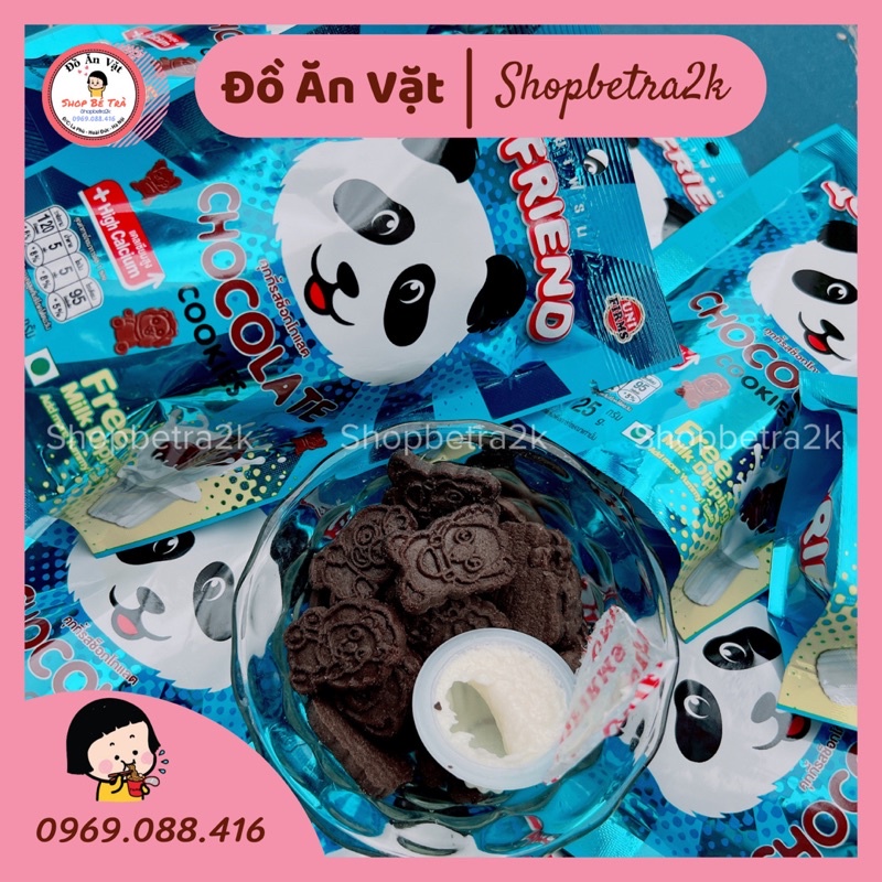 Bánh Gấu Thái Socola chấm kem