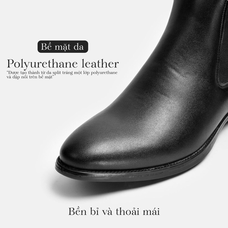 Giày bốt nam cổ chun thời trang cao cấp - giày chelsea boot nam tăng chiều cao giá rẻ