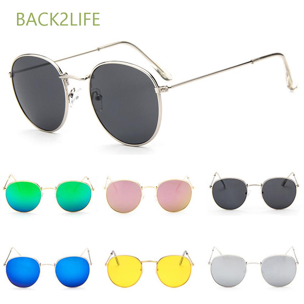 Kính Mát Gọng Kim Loại Tròn Phong Cách Retro Thời Trang Unisex Sau2Life
