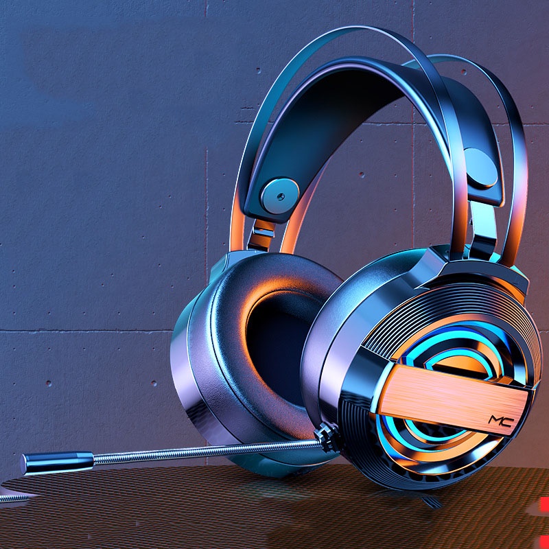Tai nghe chụp tai máy tính chơi GAME MC Q9 có đèn LED đổi màu, có MIC đàm thoại headphone chơi game trên laptop, pc