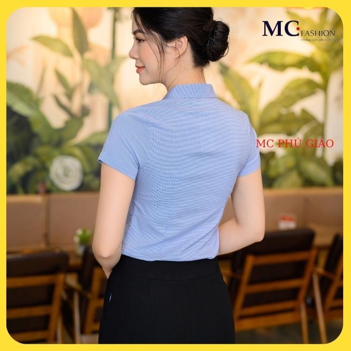 Áo Sơ Mi Nữ Công Sở Tay Ngắn MC Fashion Cao Cấp Mềm Mịn Mát Không Nhăn Không Xù Thấm Hút Mồ Hôi A681