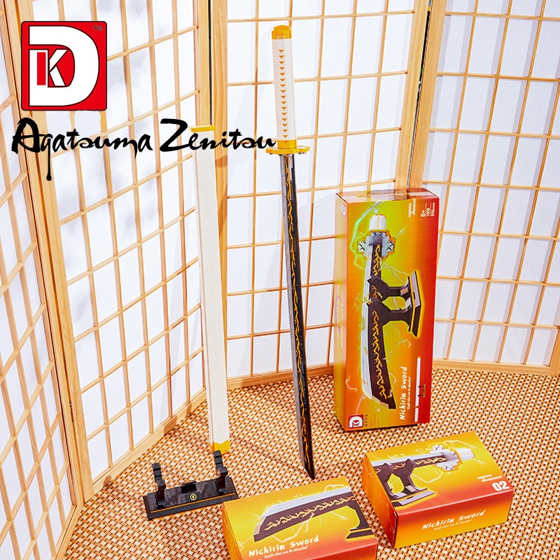 Đồ Chơi Lắp Ráp Mô Hình Thanh Kiếm Agatsuma Zenitsu Nichirin Sword DK1506 Với 956 PCS
