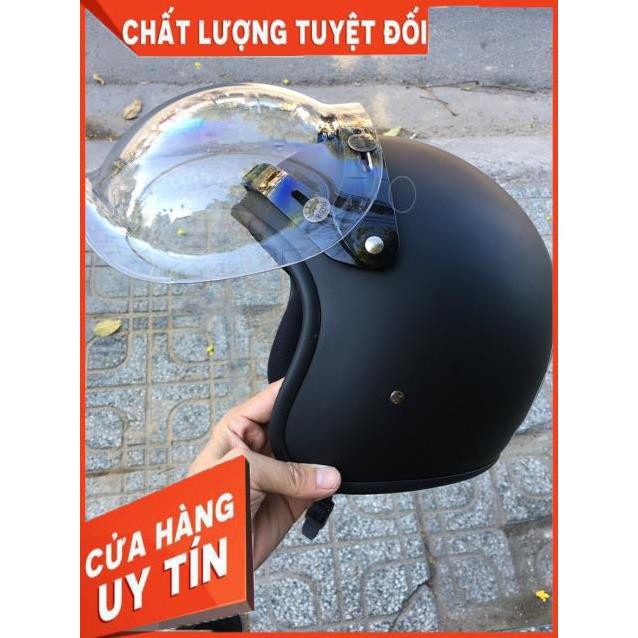 [Hàng Loại A]  Kính bubble gắn mũ 3/4 ( Sản phẩm không bao kèm mũ )