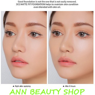 Kem Nền 3CE Matte Fit Foundation SPF50+/PA++ 35g