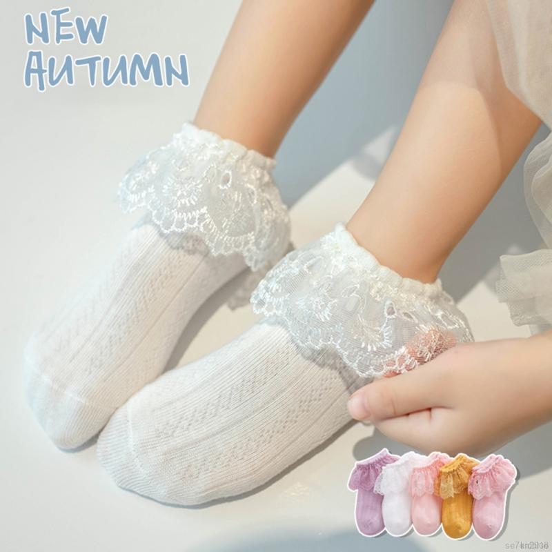 Vớ Cotton Phối Ren Mềm Mại Cho Bé