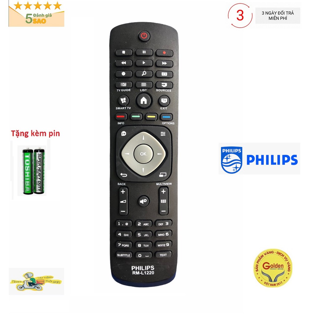 Điều khiển tivi Philips LED LCD smart internet vào mạng và tivi thường không có internet -Remote truyền hình Philips