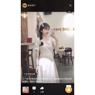 (Order) Váy tiểu thư Hàn quốc basic cổ vuông thắt nơ